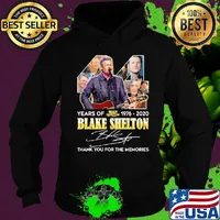 44 years of 1976 2020 blake shelton thank you for the memories signature s Hoodie