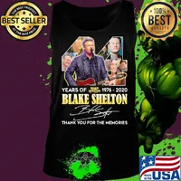 44 years of 1976 2020 blake shelton thank you for the memories signature s Tank top