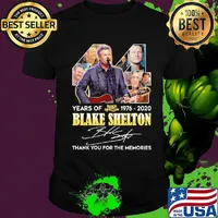 44 years of 1976 2020 blake shelton thank you for the memories signature shirt