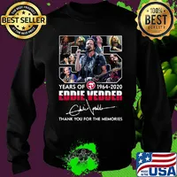 55 years of 1964 2020 eddie vedder thank you for the memories signature s Sweater