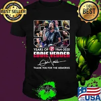55 years of 1964 2020 eddie vedder thank you for the memories signature shirt