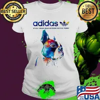 Adidas all day I dream about Adorable Boston Terrier life s Ladies tee