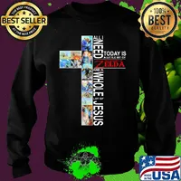 All i need today is a little bit of the legend of zelda and a whole lot of jesus s Sweater