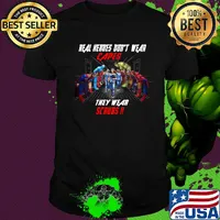 avengers hulk captain america iron man thor real heroes don't wear capes they wear scrubs doctor shirt