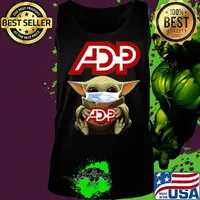 Baby Yoda mask hug ADP Automatic data processing s Tank top