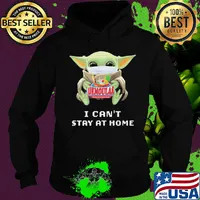 Baby Yoda mask hug Demoulas I can't stay at home s Hoodie