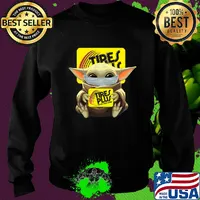 Baby Yoda mask hug Tires Plus Total car care s Sweater