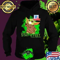 Baby Yoda mask Please remember stay 6 feet have a nice day Mc Cormick s Hoodie