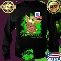 Baby Yoda mask Please remember stay 6 feet have a nice day Mc Cormick s Sweater