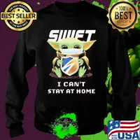 Baby Yoda mask Swift I can't stay at home s Sweater