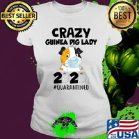Crazy guinea pig lady 2020 quarantined toilet paper mask covid-19 s Ladies tee
