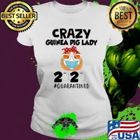 Crazy guinea pig lady 2020 quarantined toilet paper mask s Ladies tee