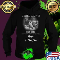 George jones 1931-2013 signature thank you for the memories to your name s Hoodie