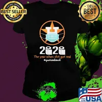 Houston astros 2020 the year when shit got real quarantined toilet paper mask covid-19 s Ladies tee