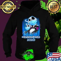 Jack Skellington quarantined 2020 Disney mask Covid-19 s Hoodie