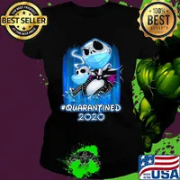 Jack Skellington quarantined 2020 Disney mask Covid-19 s Ladies tee