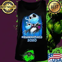 Jack Skellington quarantined 2020 Disney mask Covid-19 s Tank top