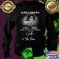 James brown 1933-2006 signature thank you for the memories to your name s Sweater