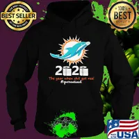 Miami dolphins 2020 the year when shit got real quarantined toilet paper mask covid-19 s Hoodie