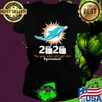Miami dolphins 2020 the year when shit got real quarantined toilet paper mask covid-19 s Ladies tee