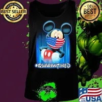 Mickey mouse quarantined American flag mask Disney s Tank top