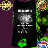 Miles davis 1926-1991 signature thank you for the memories to your name s Tank top