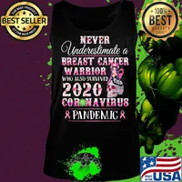 Never underestimate a Breast cancer warrior who also survived 2020 coronavirus pandemic s Tank top