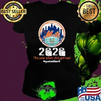 New york mets 2020 the year when shit got real quarantined toilet paper mask covid-19 s Ladies tee