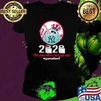 New york yankees baseball 2020 the year when shit got real quarantined toilet paper mask covid-19 s Ladies tee
