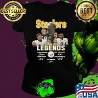 pittsburgh steelers legends jack landert troy leolulu joe greed team signatures s Ladies tee
