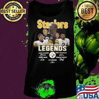 pittsburgh steelers legends jack landert troy leolulu joe greed team signatures s Tank top
