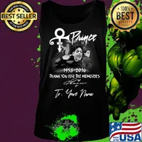 Prince Rogers Nelson 1958-2016 signature thank you for the memories to your name s Tank top