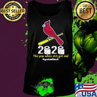 St. Louis cardinals baseball 2020 the year when shit got real quarantined toilet paper mask covid-19 s Tank top