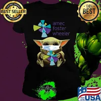 Star wars baby yoda hug amec foster wheeler mask covid-19 s Ladies tee