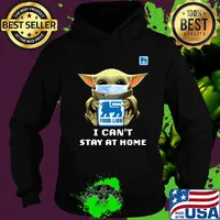 Star wars baby yoda hug Food Lion I can’t stay at home mask covid-19 s Hoodie