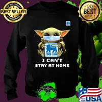 Star wars baby yoda hug Food Lion I can’t stay at home mask covid-19 s Sweater