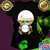 Star wars baby yoda mask hug compass group covid-19 s Ladies tee