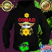 Star wars baby yoda mask hug conad covid-19 2020 s Hoodie