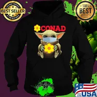 Star wars baby yoda mask hug conad covid-19 s Hoodie
