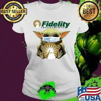Star wars baby yoda mask hug fidelity investments covid-19 s Ladies tee