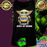 Star wars baby yoda mask hug napa i can’t stay at home covid-19 s Tank top