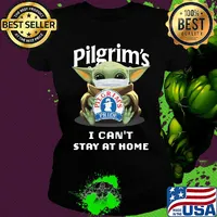 Star wars baby yoda mask hug pilgrims pride i can’t stay at home covid-19 s Ladies tee