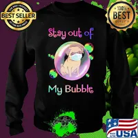 Stay out of my bubble Pitbull dog mask covid-19 s Sweater