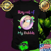 Stay out of my bubble Pitbull dog mask covid-19 shirt