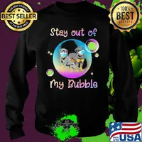 Stay out of my bubble Rottweiler mask s Sweater