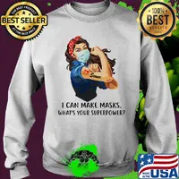 Strong woman tattoos sewer i can make masks what’s your superpower covid-19 s Sweater