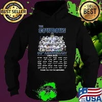 The dallas cowboys 60th anniversary 1960-2020 signature thank you for the memories s Hoodie