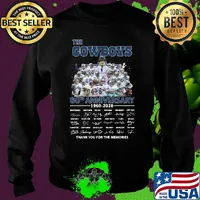 The dallas cowboys 60th anniversary 1960-2020 signature thank you for the memories s Sweater