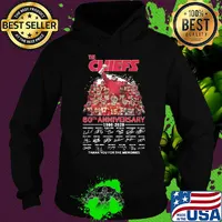 The kansas city chiefs 60th anniversary 1960-2020 signatures thank you for the memories s Hoodie