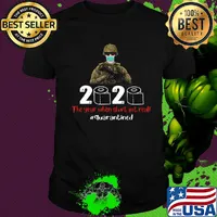 Veteran mask 2020 the year when shit got real quarantined toilet paper covid-19 shirt